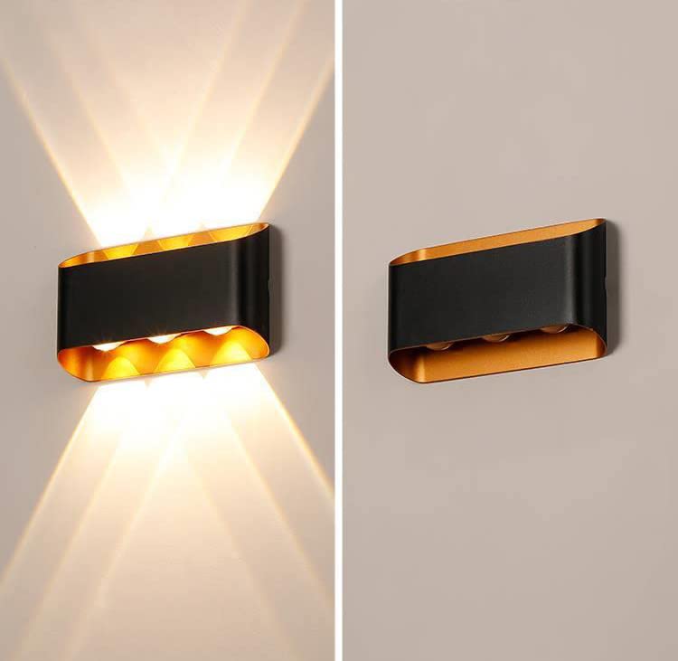 Outdoor Black Gold Wall Light