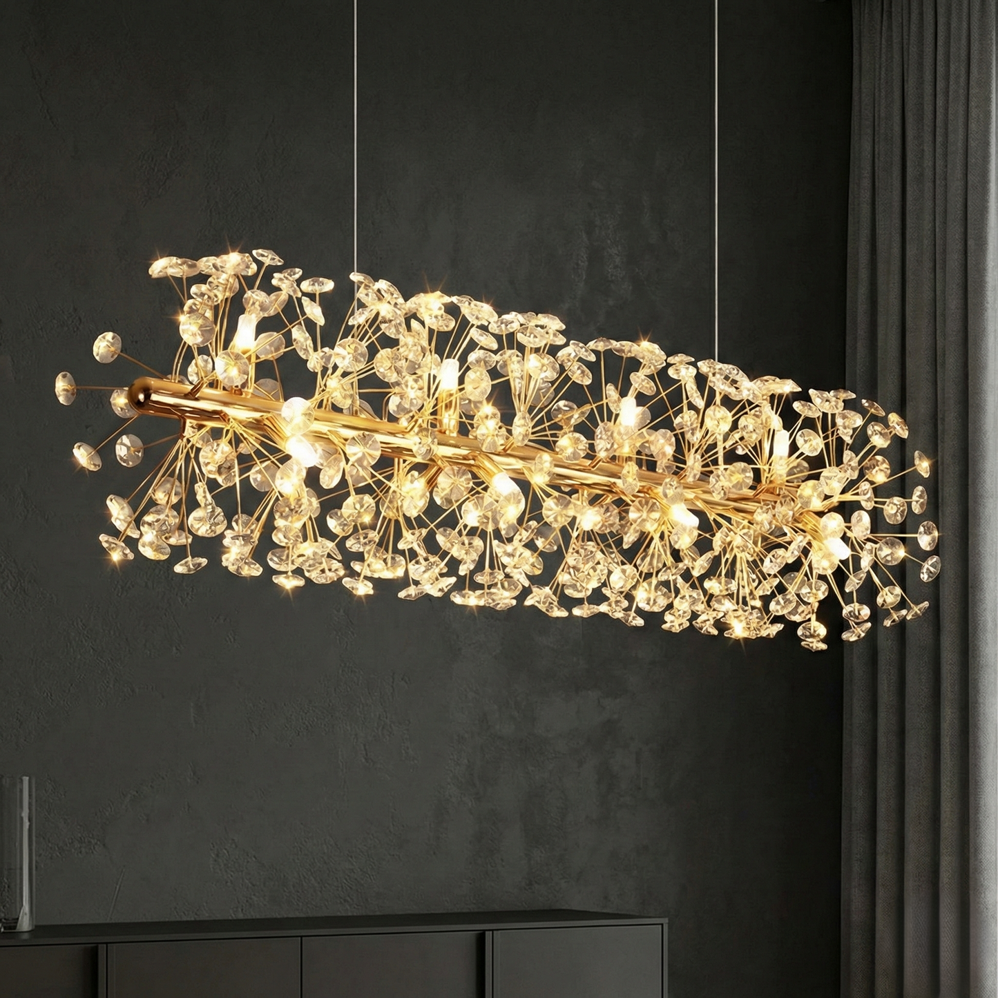 Golden Flora Dining Chandelier