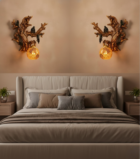 Mandarin Monkey Wall Light