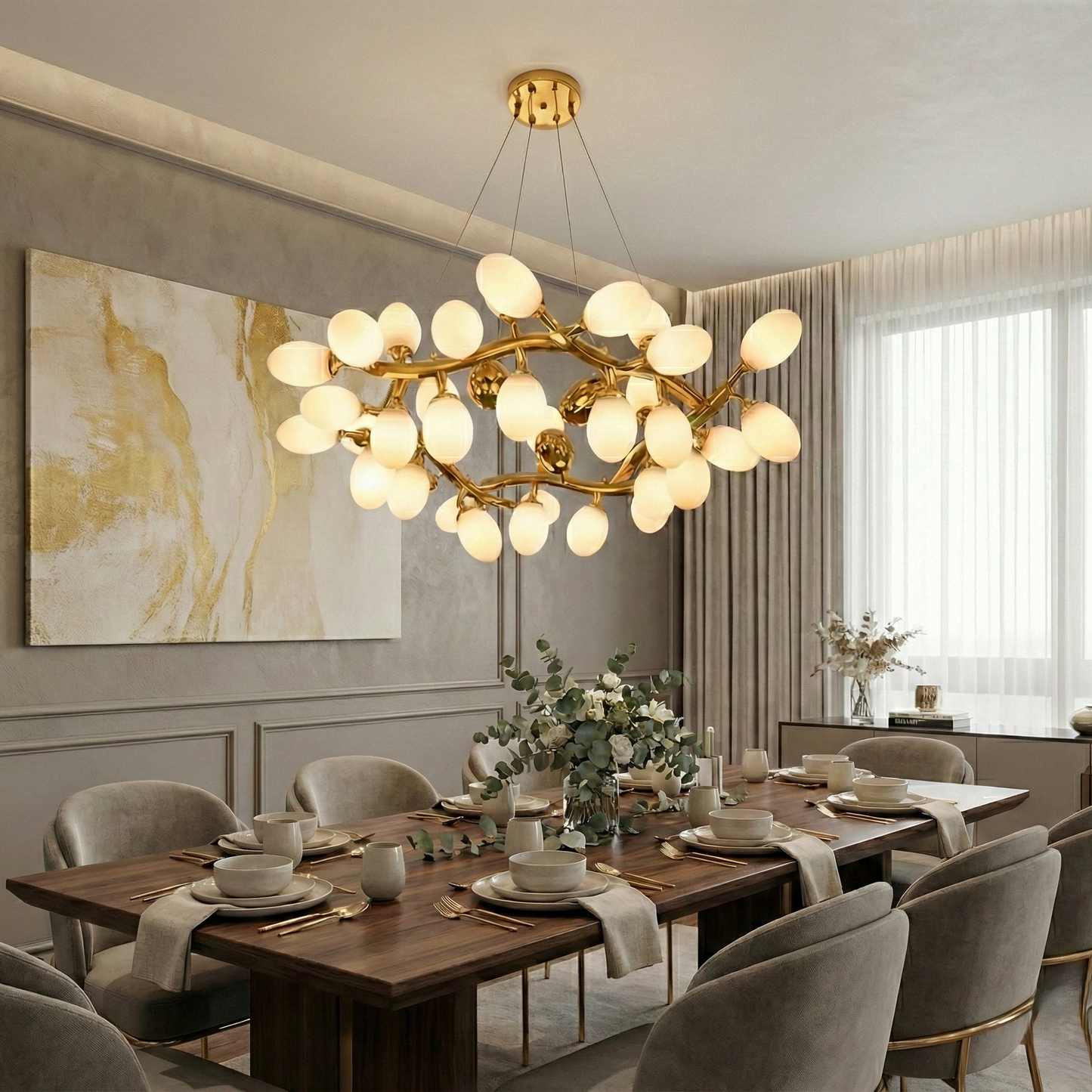 Opal Bloom Chandelier