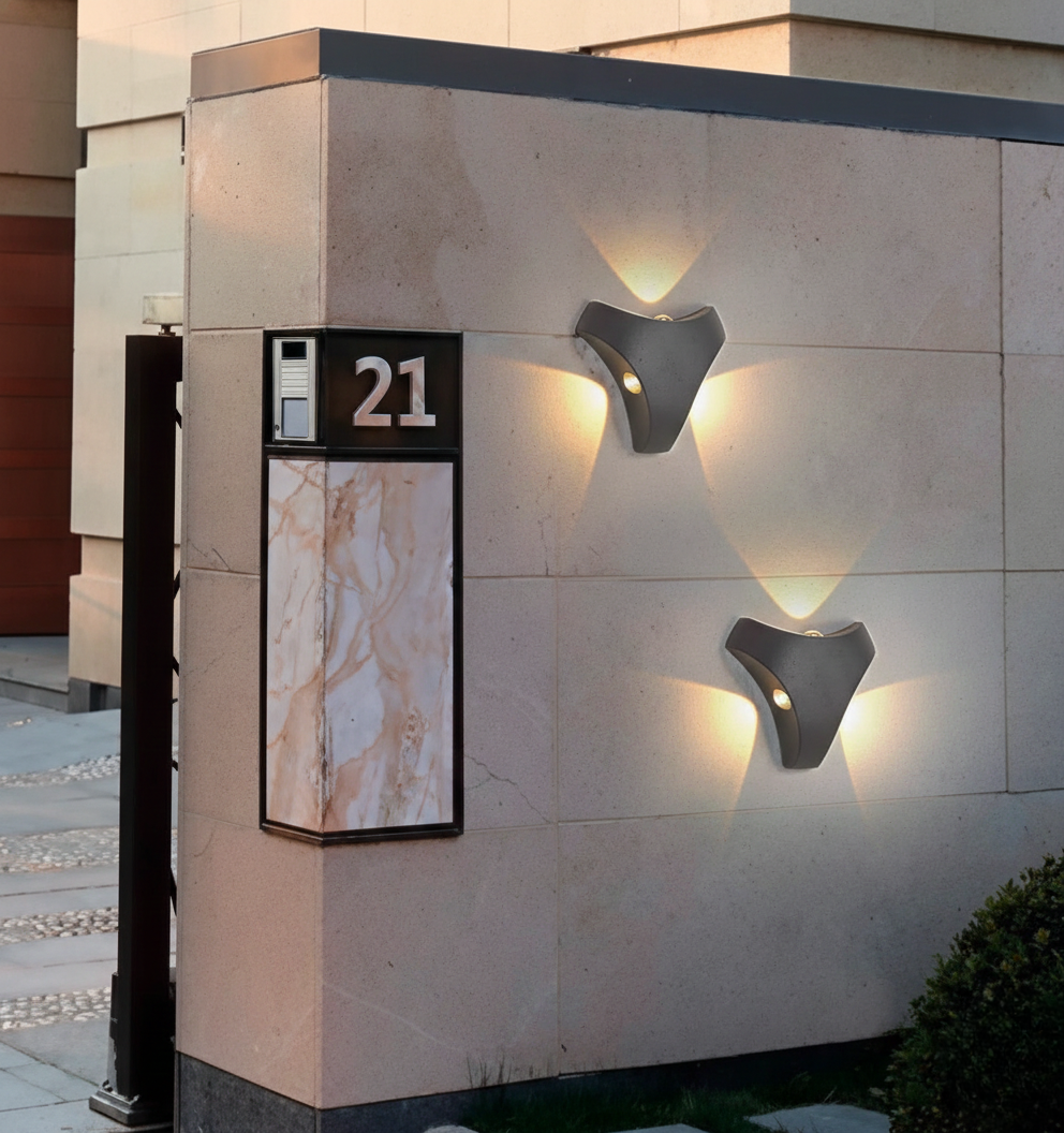 3 Beam Triangle Outdoor Wall Facade Light