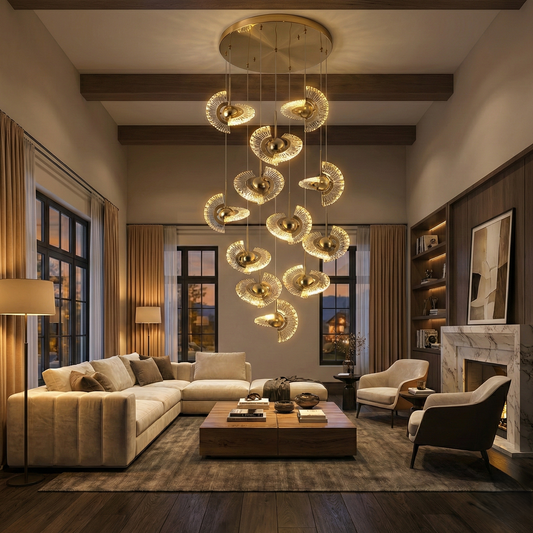 The Aura Drop Pendant Duplex Chandelier