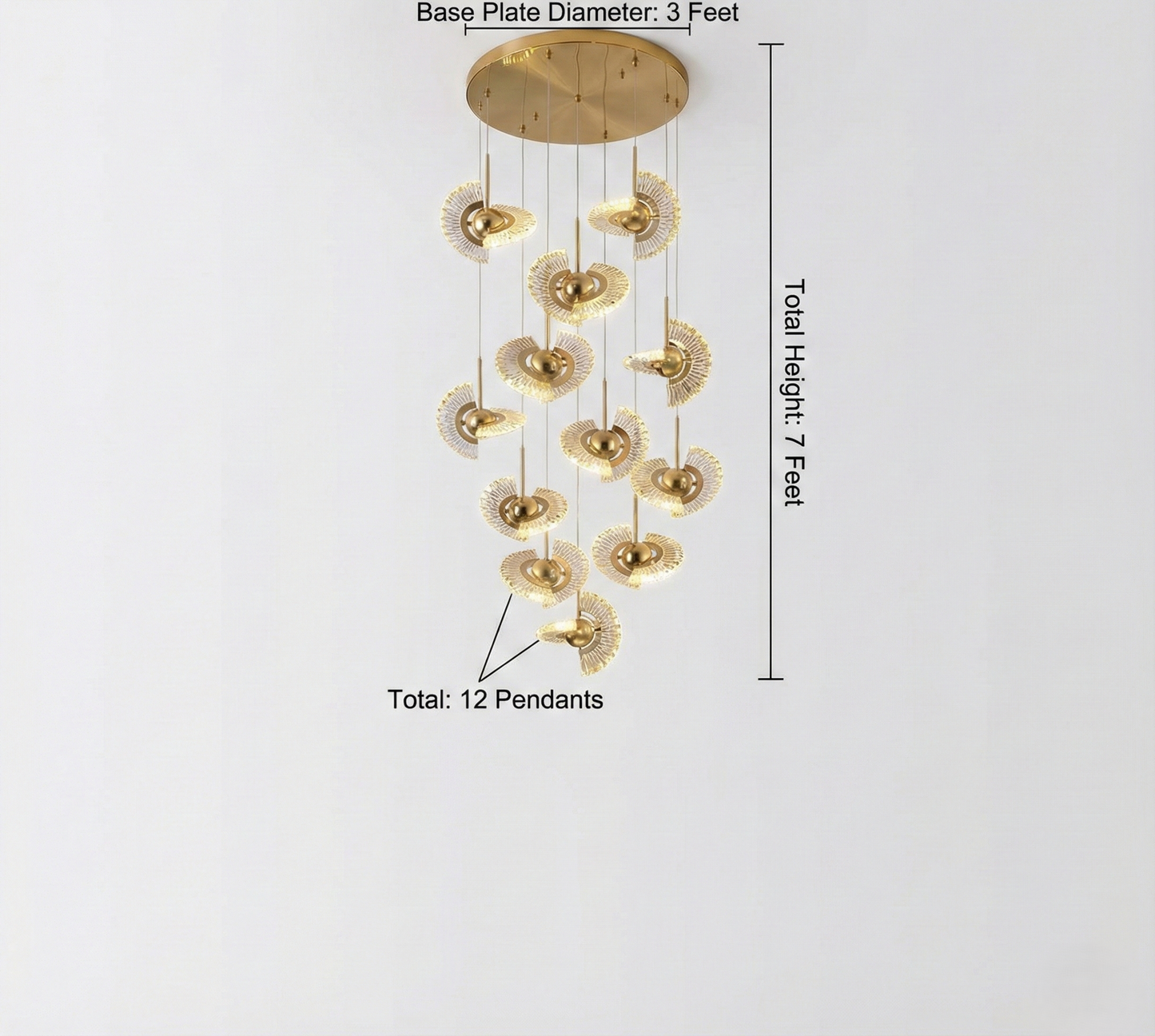 The Aura Drop Pendant Duplex Chandelier