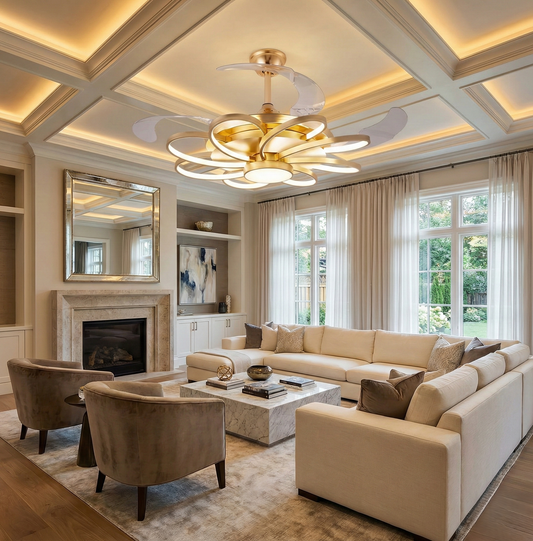 Aurel Bloom Chandelier Fan