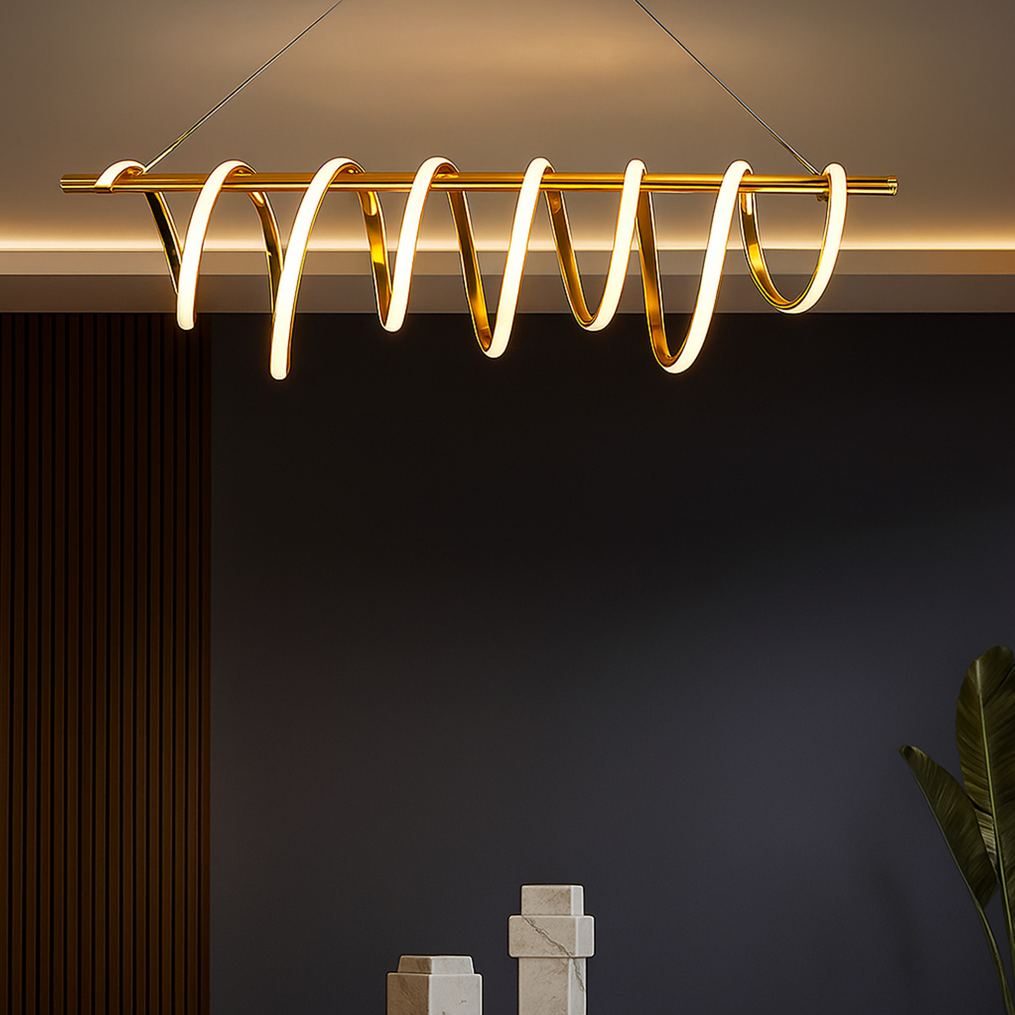 Spiral Glow Dining Chandelier