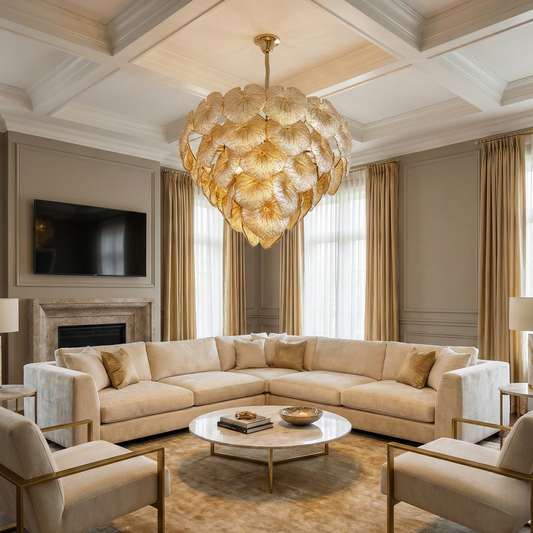 Dewdrop Leaves Chandelier