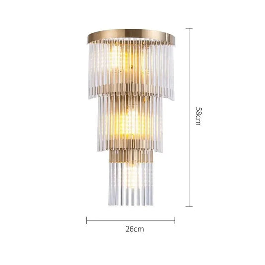 Sleek Crystals Wall Light