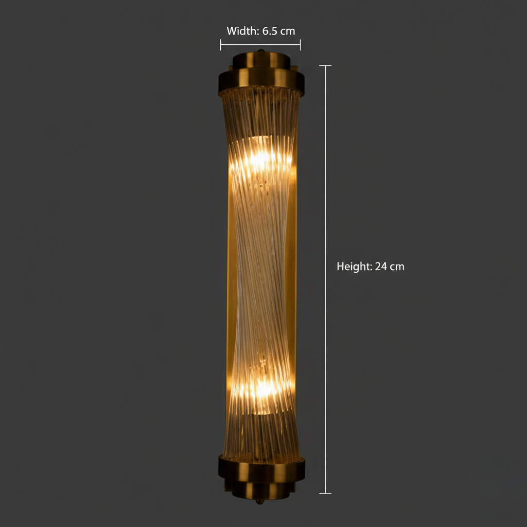Twisted glass Wall Light