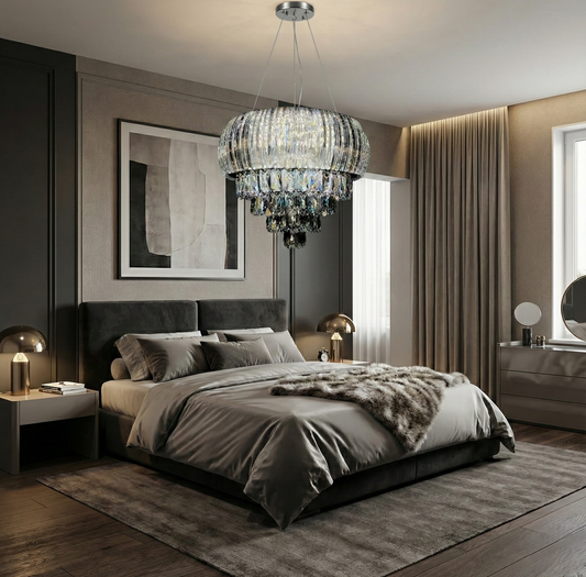 Onyx Drop Crystal Chandelier