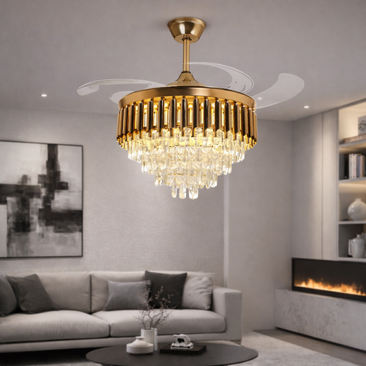 Aurielle Crown Chandelier Fan
