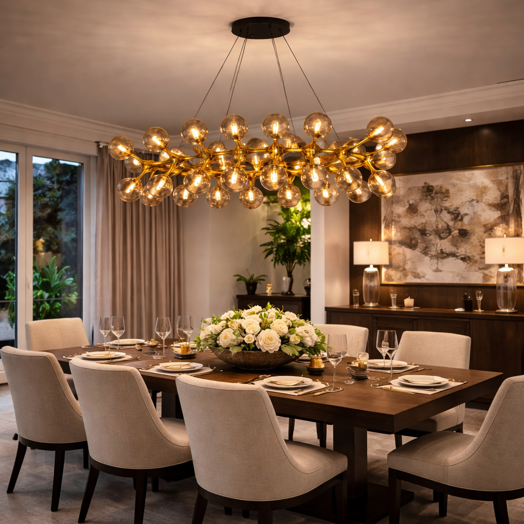 Golden Vespera Dining Chandelier