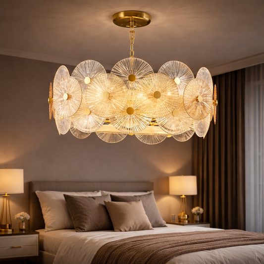Sunburst Round Chandelier