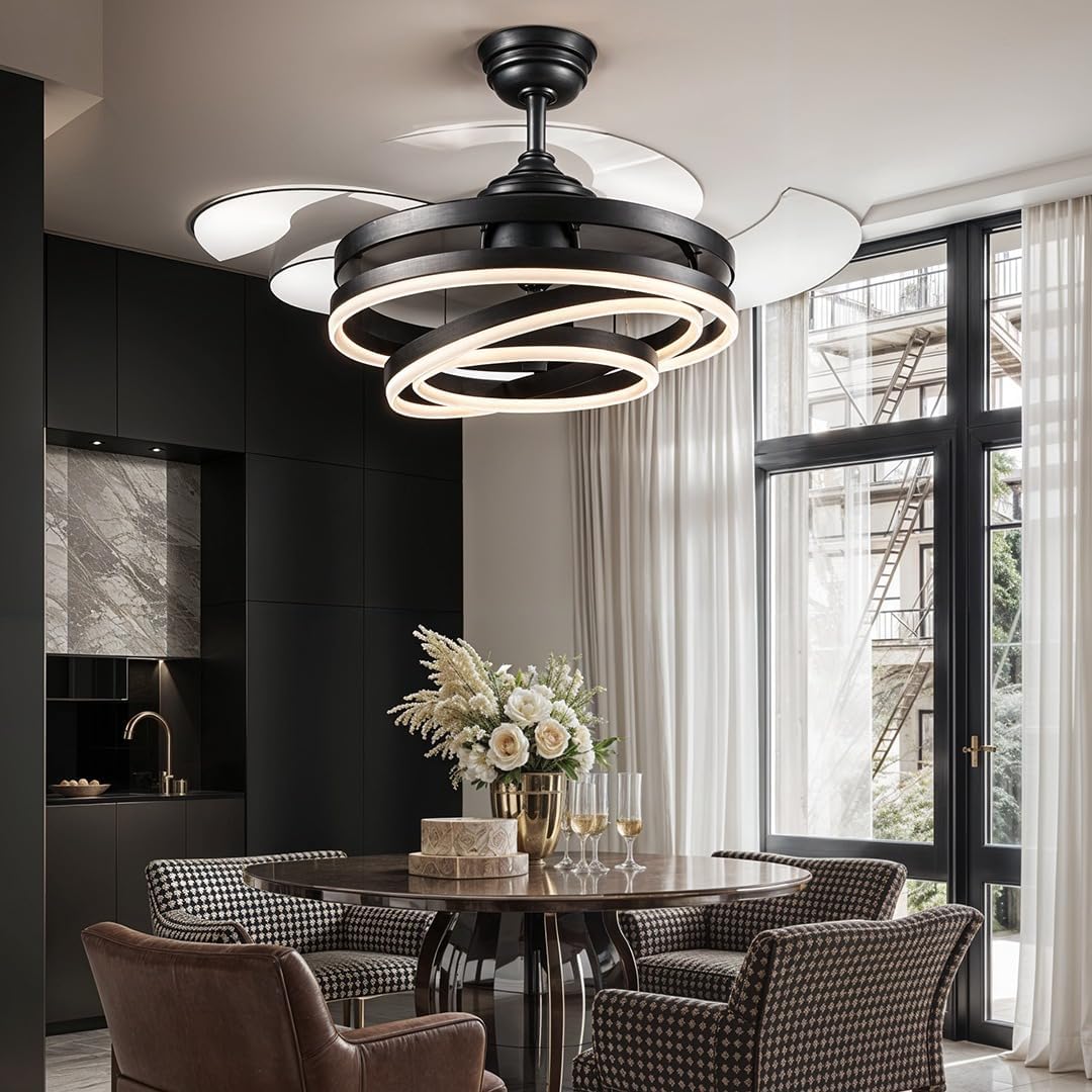 Black Glimmer Blade Ceiling Fan