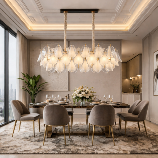 Opal Leaf Dining Chandelier