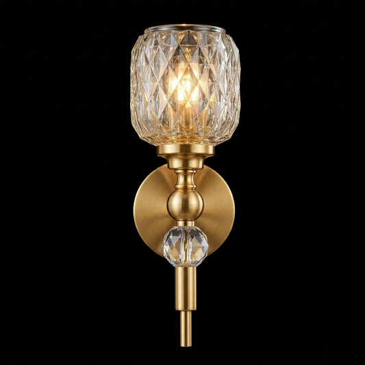 Elara Brushed Gold Wall Light