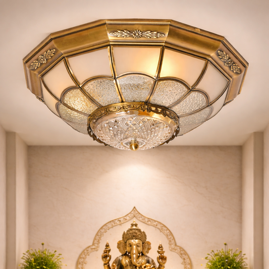 Royal Heritage Crystal Flush Ceiling Light