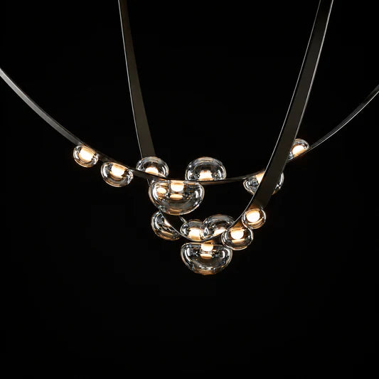 Luxury Eclipse Ribbon Chandelier for Dining Room and Living Room