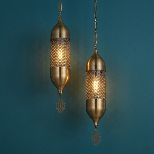 Antique Heritage Cylindrical Hanging Light