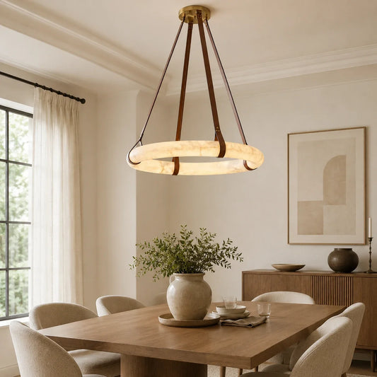 Halo – Sculptural Marble Pendant Chandelier
