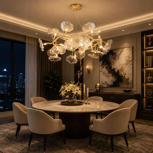 Orchid Ginkgo Bloom Chandelier