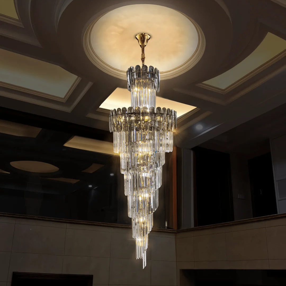 Luminous Creations Long Crystal Chandelier