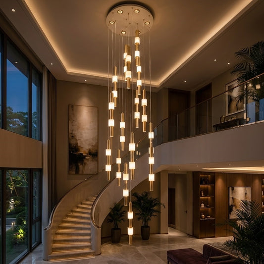 The Lumina Waterfall Duplex Chandelier