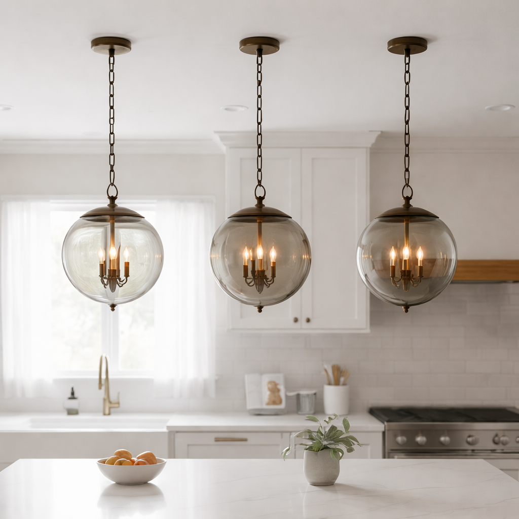 Glass Dome Hanging Light