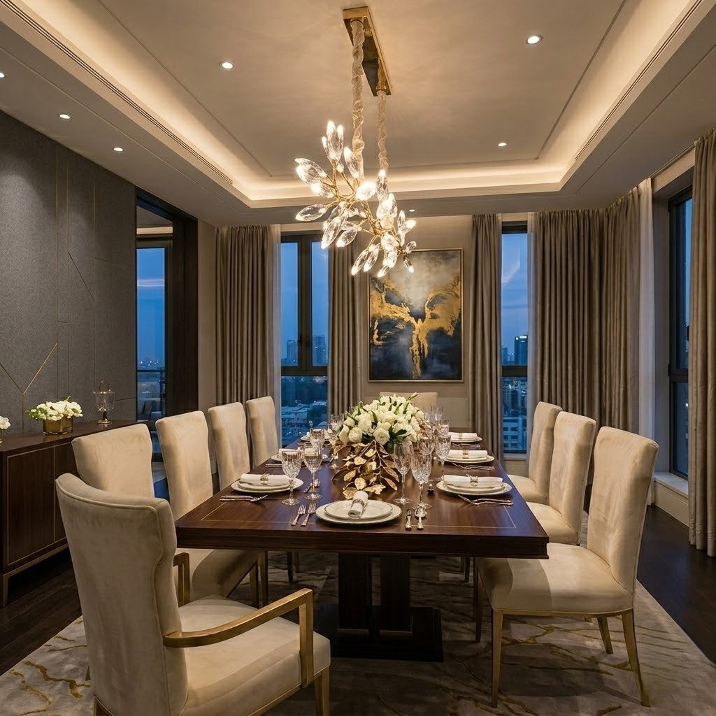 Grand Monarch Crystal Dining Chandelier