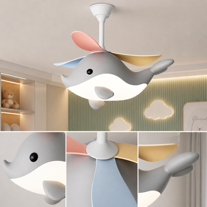 Whimsy Whale Kids Ceiling Fan