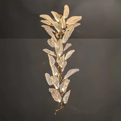 The Golden Willow Double Height Chandelier Close-Up
