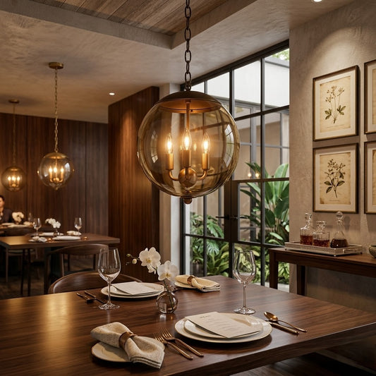 Glass Dome Hanging Light