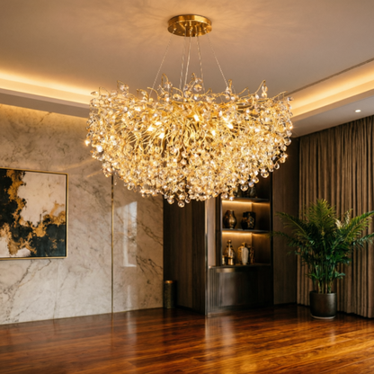 Scarlett Grande Crystal Round Chandelier