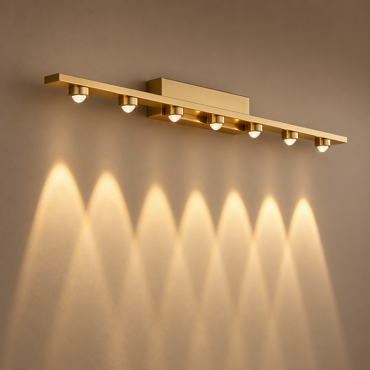Aurora Linear Gold LED Wall Light