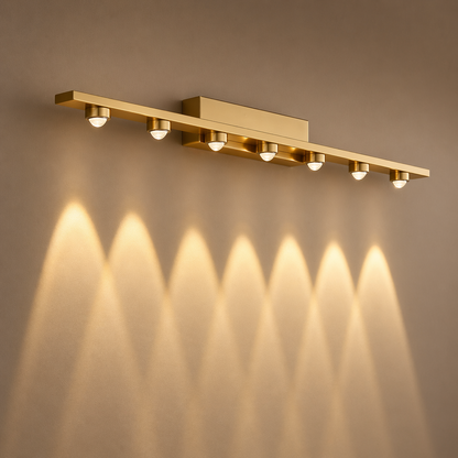 Aurora Linear Gold LED Wall Light