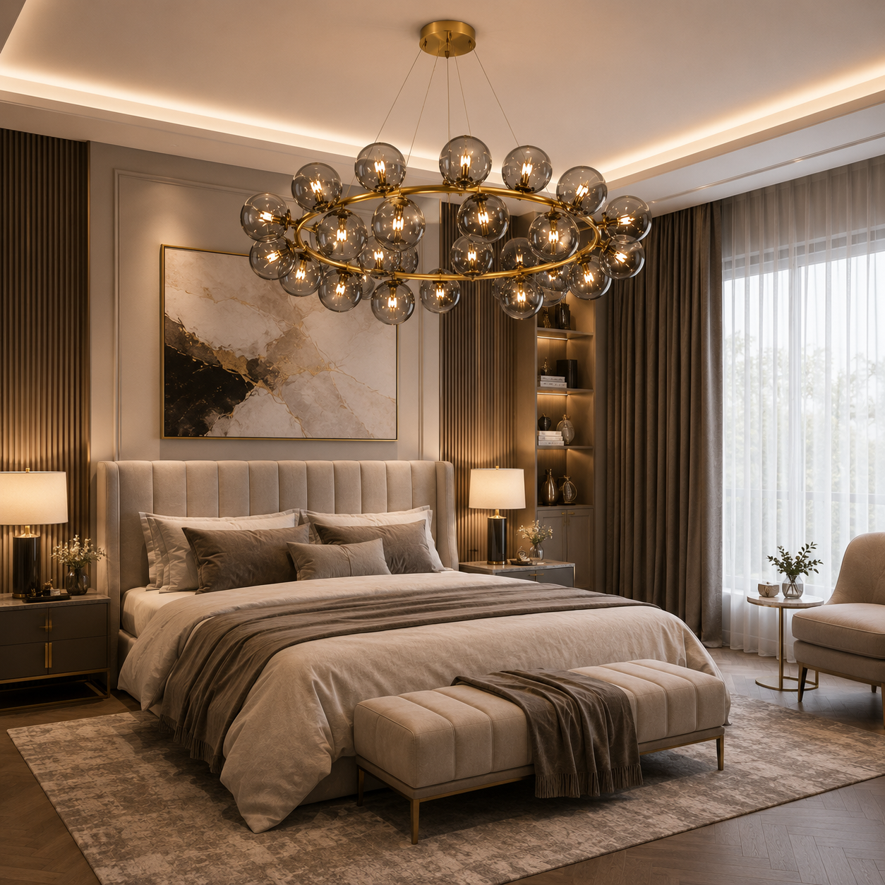 The Elysian Round Globe Chandelier