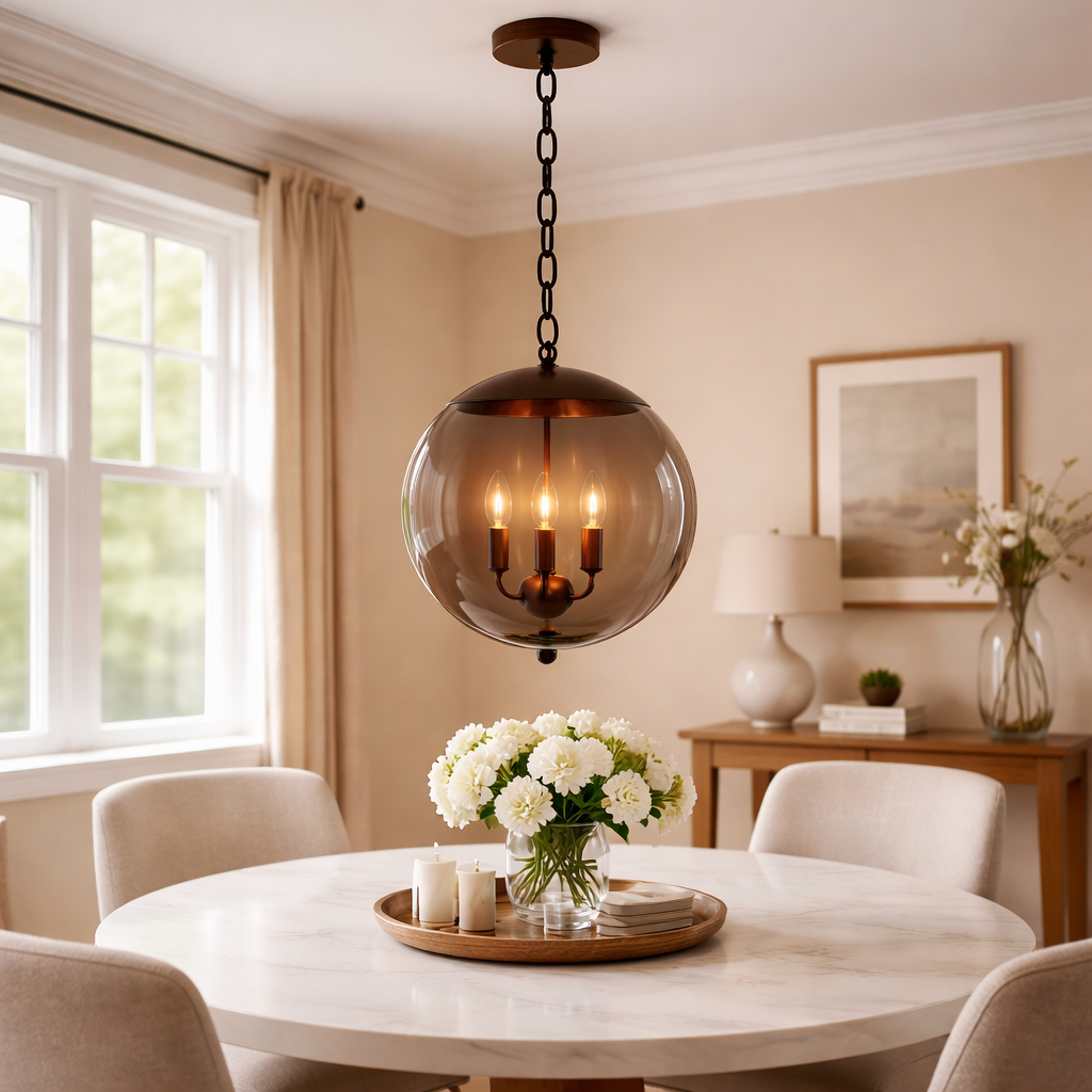 Glass Dome Hanging Light