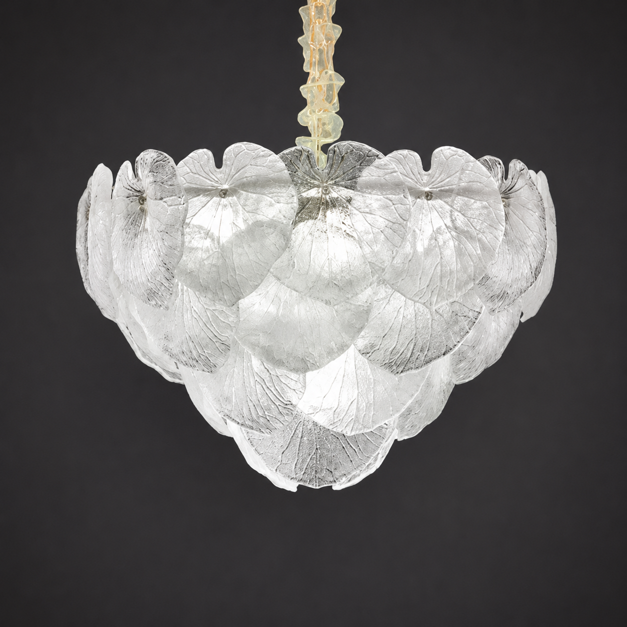 Frosted Elegance Round Chandelier
