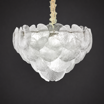 Frosted Elegance Round Chandelier