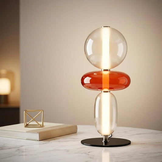 The Solara Glass Orb Table Lamp
