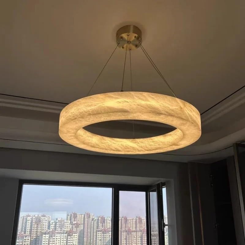 The Solstice Halo Alabaster Chandelier