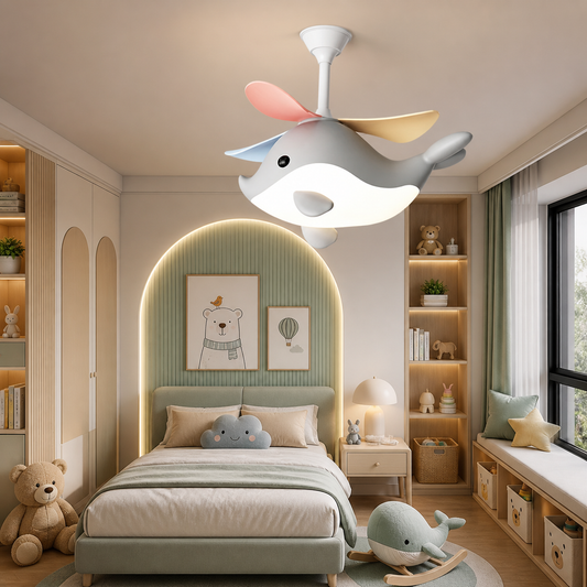Whimsy Whale Kids Ceiling Fan
