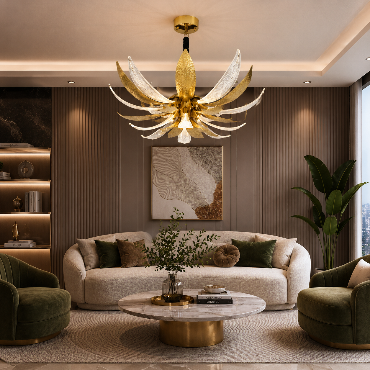 The Aurelia Lotus Chandelier