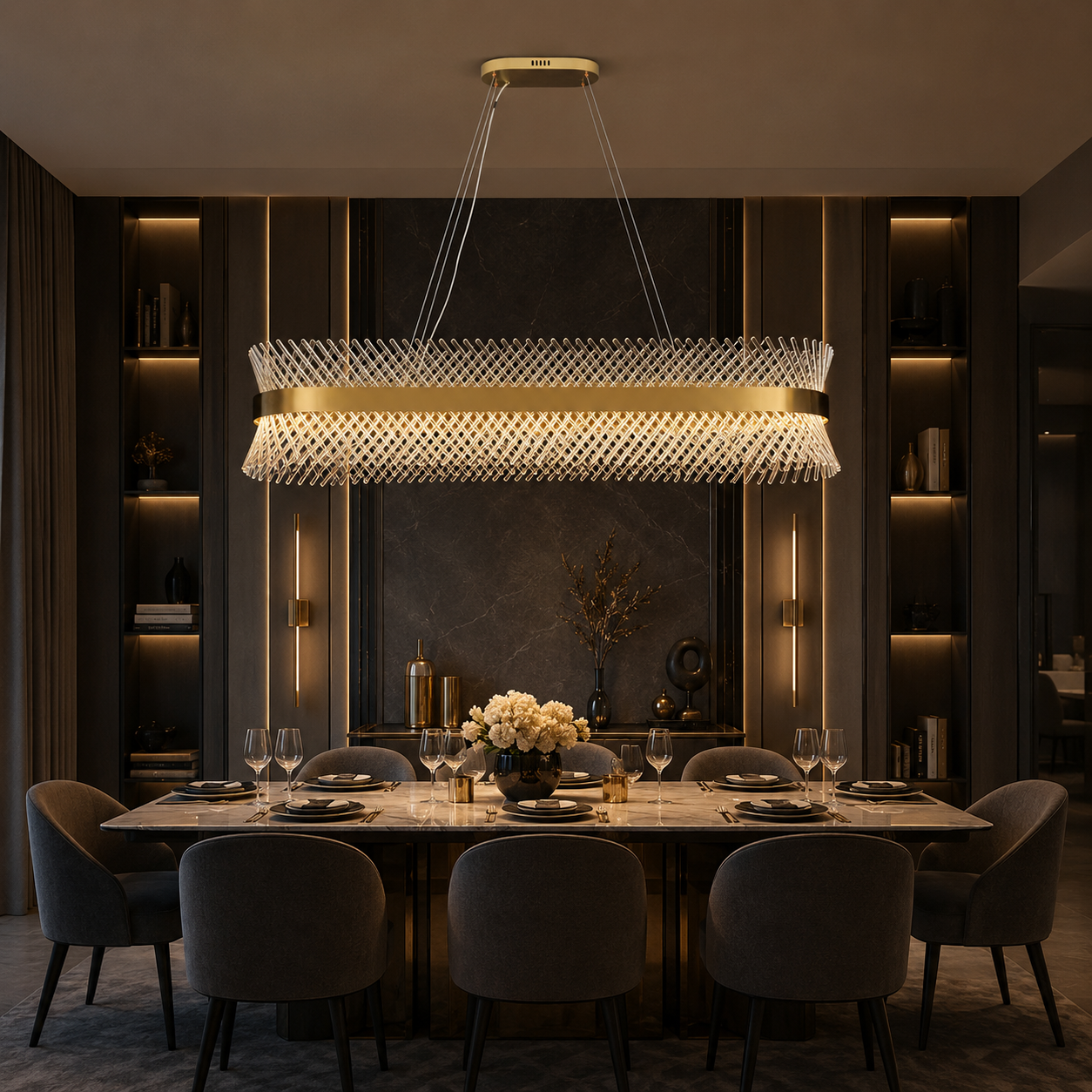 Celestial Bloom Dining Chandelier