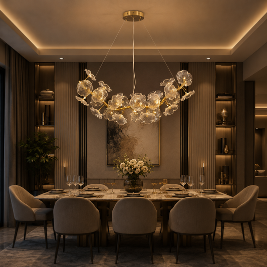 Orchid Ginkgo Bloom Dining Chandelier
