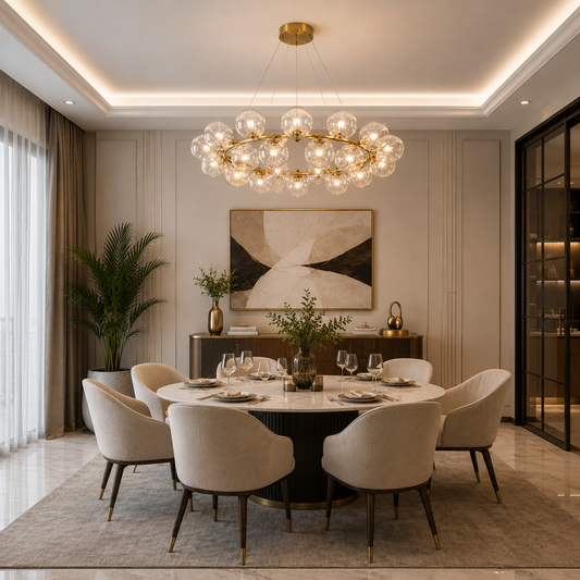The Elysian Round Globe Chandelier