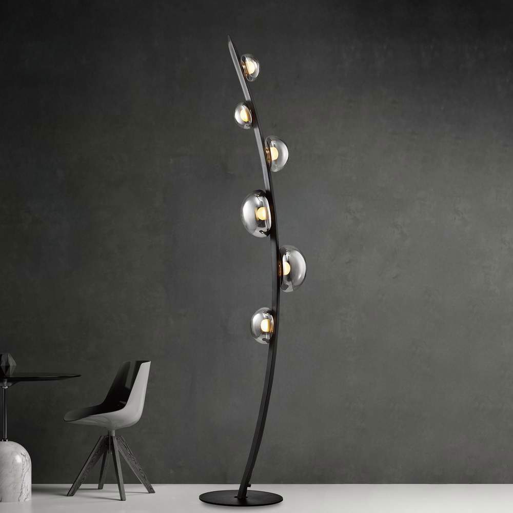 Eclipse Ribbon Floor Lamp Modern Living Room Interior