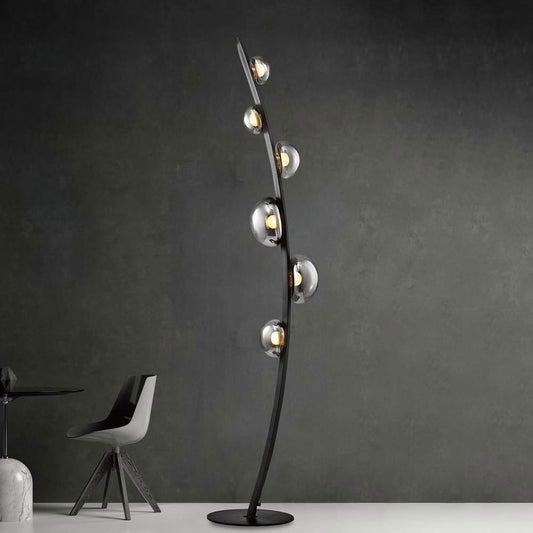Eclipse Ribbon Floor Lamp Modern Living Room Interior