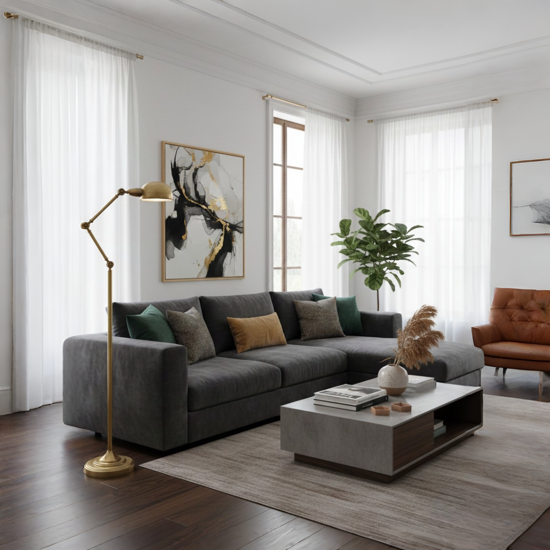 Gilded Groove Floor Lamp