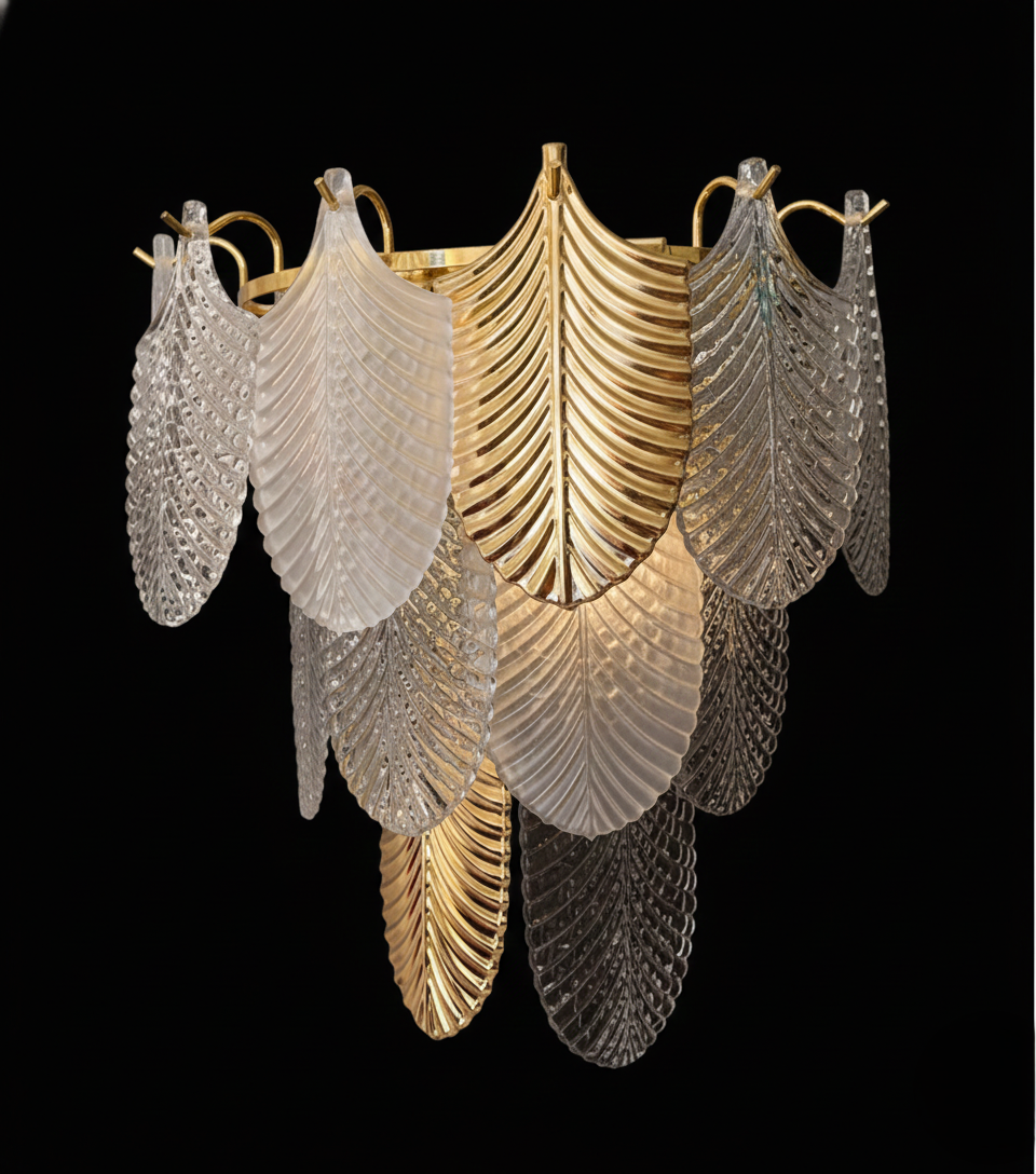 Ivory Leaf Wall Light