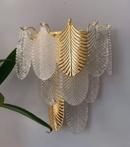 Ivory Leaf Wall Light